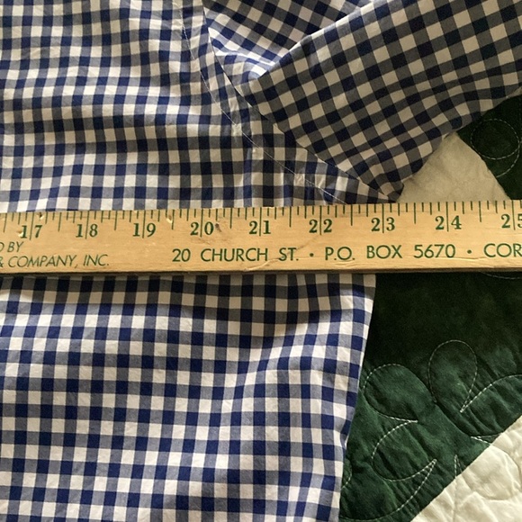 Ralph Lauren mens LG blue and white check button down shirt casual preppy - Picture 7 of 11